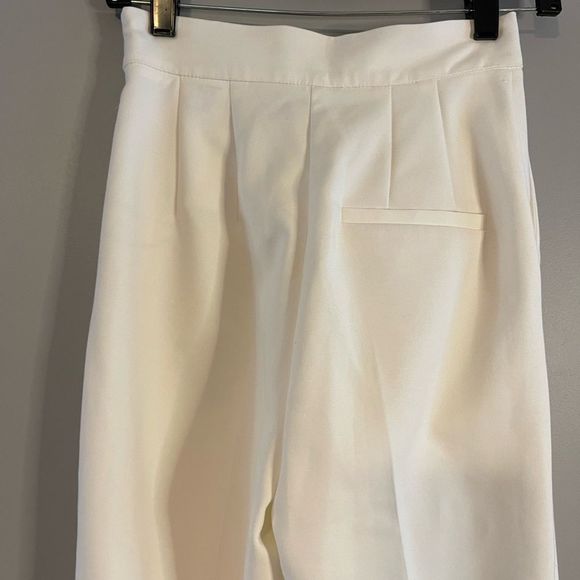 ZARA White High Waisted Gold Button Pant || SZ XS - Picture 14 of 17